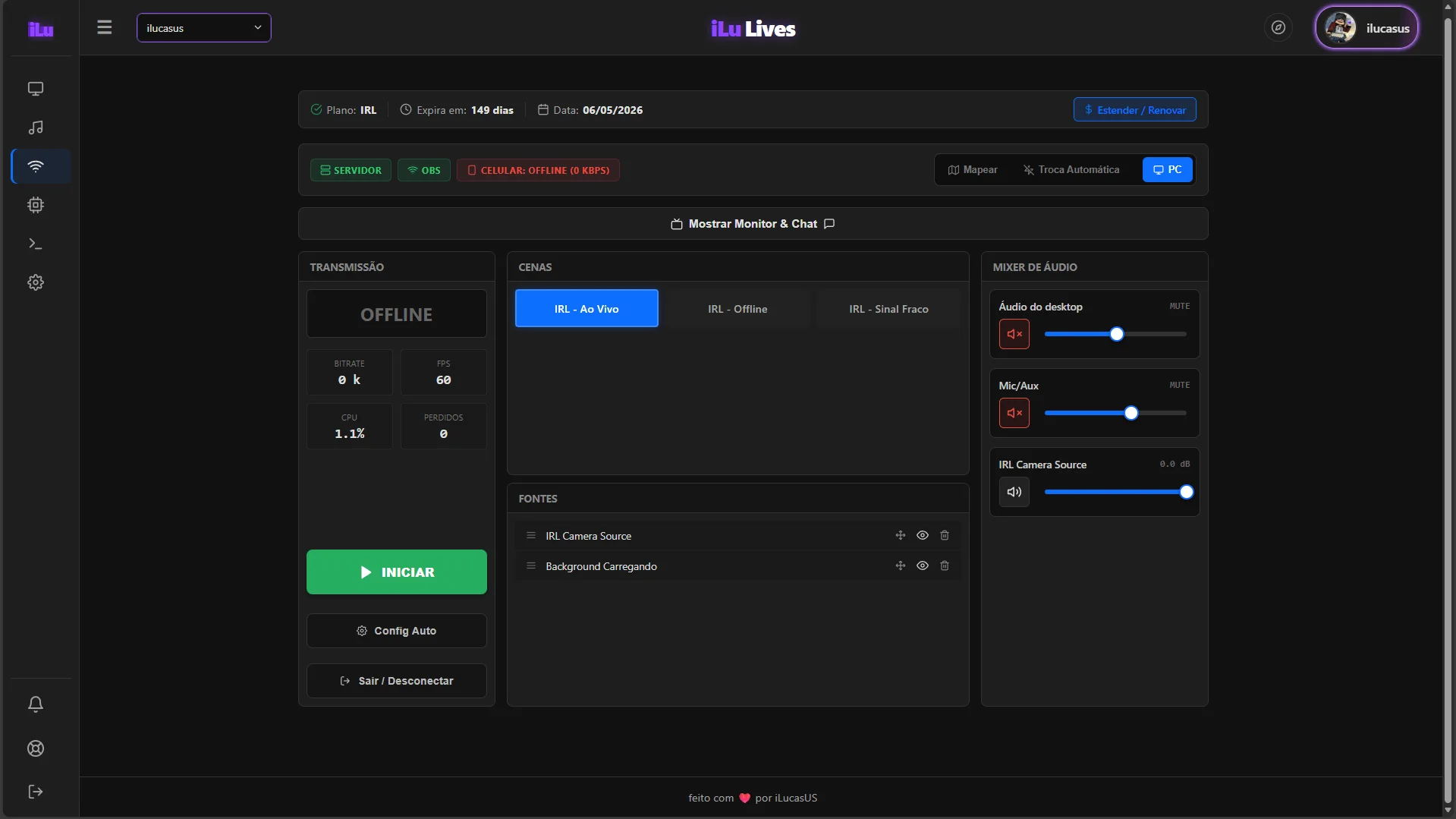 Controle Total do OBS